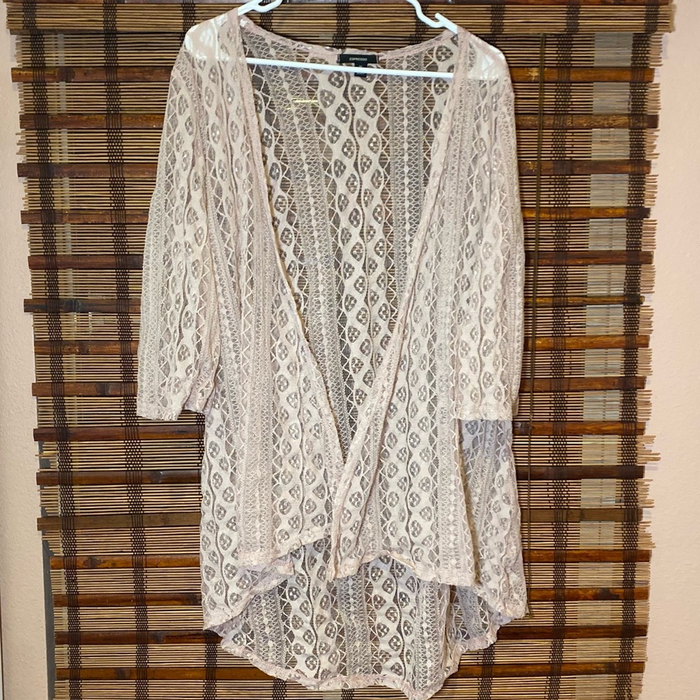 Light pink lace cardigan